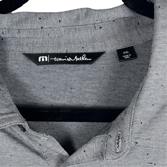 Travis Mathew Polo Shirt Mens Size 2XL Gray Short Sleeve Collared Pima Cotton - Picture 3 of 5